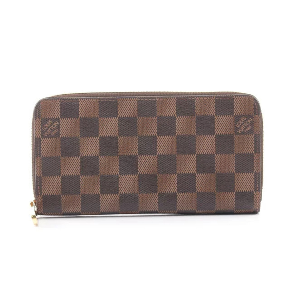 Louis Vuitton Zippy Wallet Damier Ebene Brown Round Long Brown